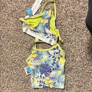 New Jantzen kids Tropical Bikini 3 pc Set girls 4
